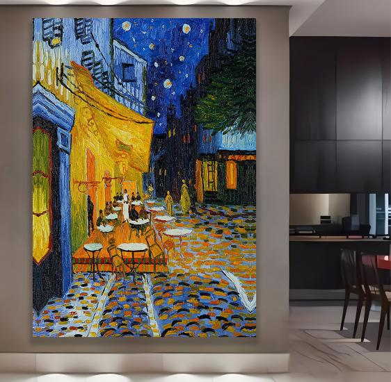 Cafe Terrace At Night Teras Kafe Tablosu