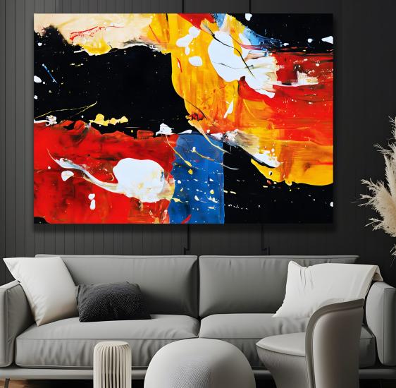 Soyut Desen Kanvas Tablo