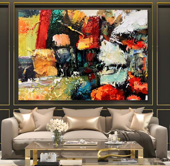 Soyut Desen Kanvas Tablo