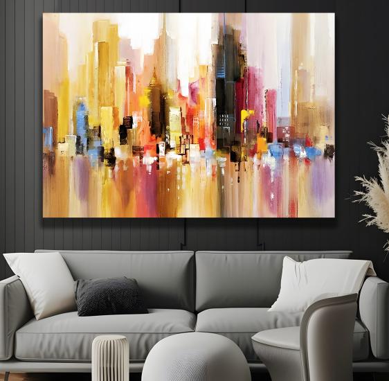 Soyut Desen Kanvas Tablo