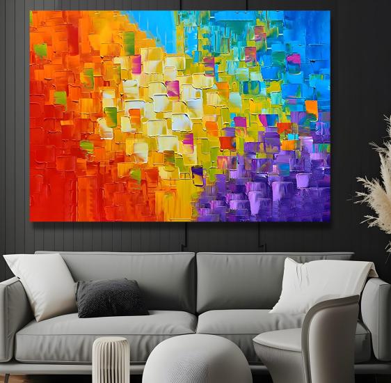 Soyut Desen Kanvas Tablo