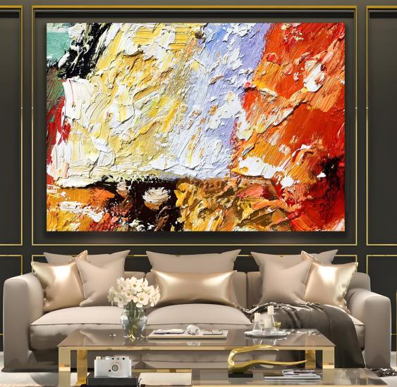 Soyut Desen Kanvas Tablo