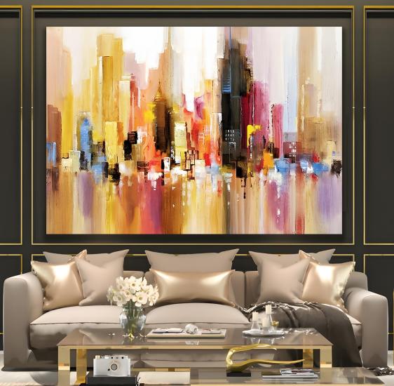 Soyut Desen Kanvas Tablo