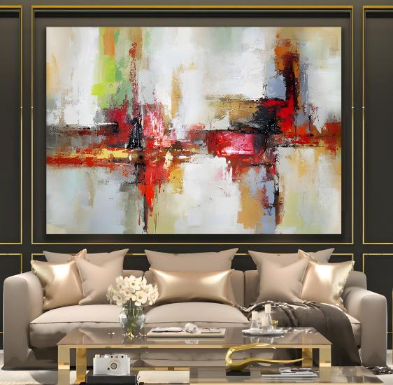 Soyut Desen Kanvas Tablo