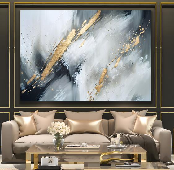 Soyut Desen Kanvas Tablo