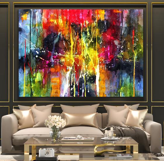 Soyut Desen Kanvas Tablo