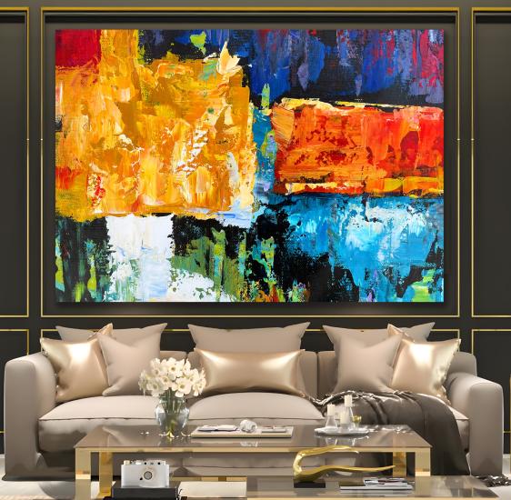 Soyut Desen Kanvas Tablo