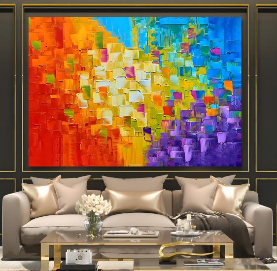 Soyut Desen Kanvas Tablo
