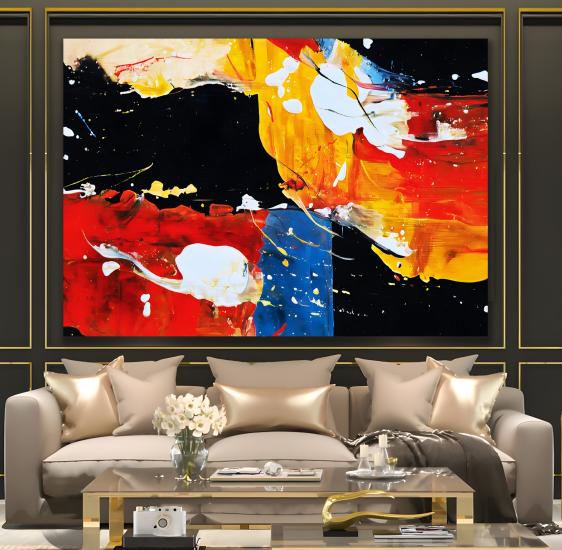 Soyut Desen Kanvas Tablo