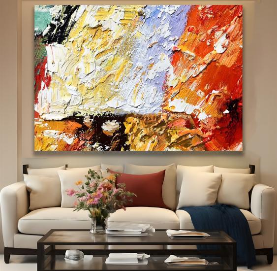 Soyut Desen Kanvas Tablo