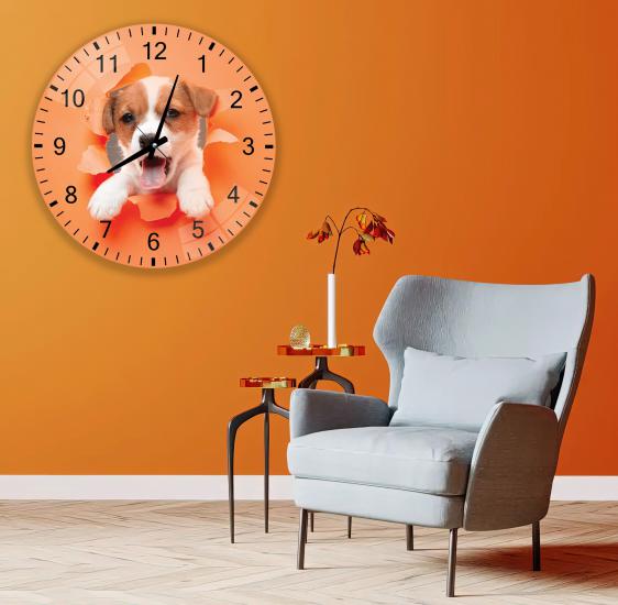 Sevimli Köpek Cam Saat
