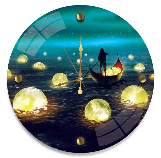 Gece Işığı Cam Saat