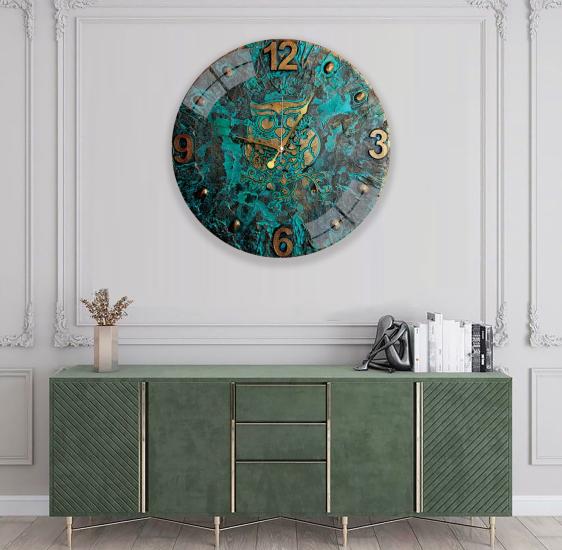 Yeşil Vintage Cam Saat