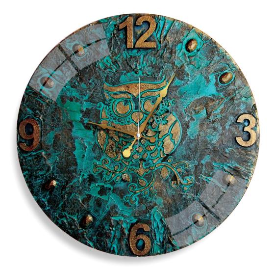 Yeşil Vintage Cam Saat