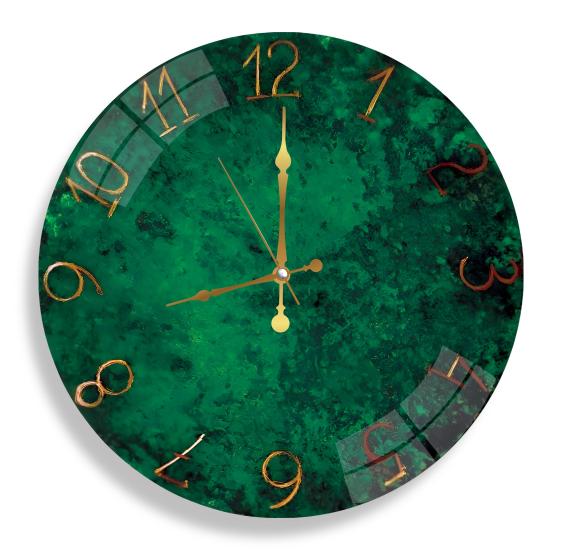 Yeşil Vintage Cam Saat