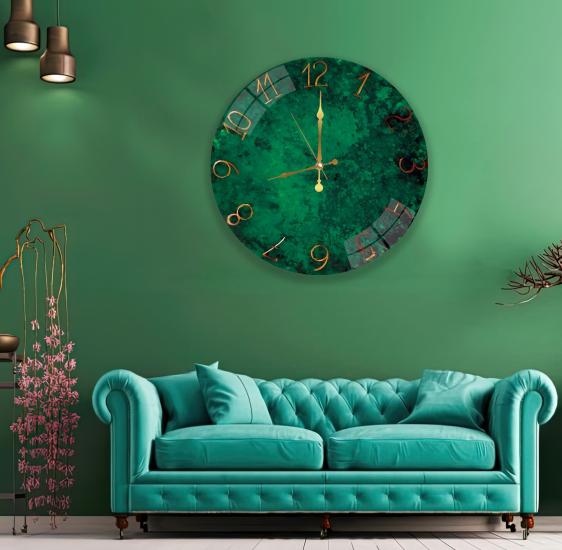 Yeşil Vintage Cam Saat