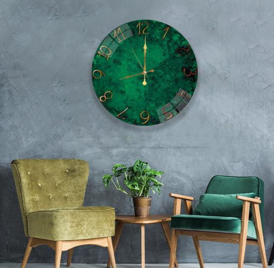 Yeşil Vintage Cam Saat