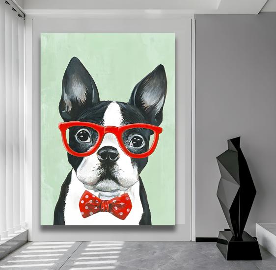 Sevimli Köpek Kanvas Tablo