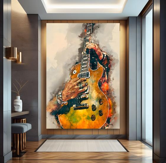 Gitar Kanvas Tablo
