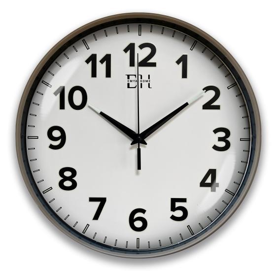 Kenar Fosforlu Duvar Saati Sütlü Kahve - 29 cm