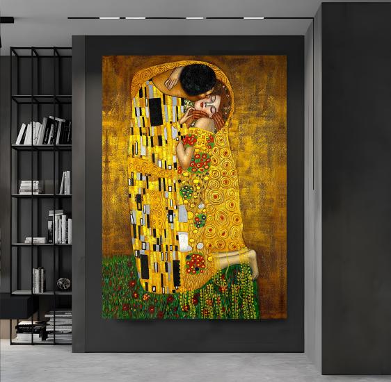 Gustav Klimt - The Kiss Kanvas Tablo