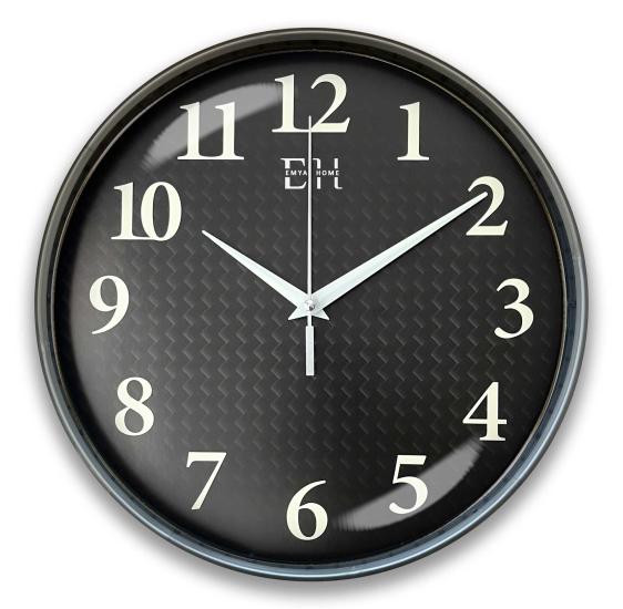 Parlayan Fosforlu Duvar Saati Gümüş - 29 cm