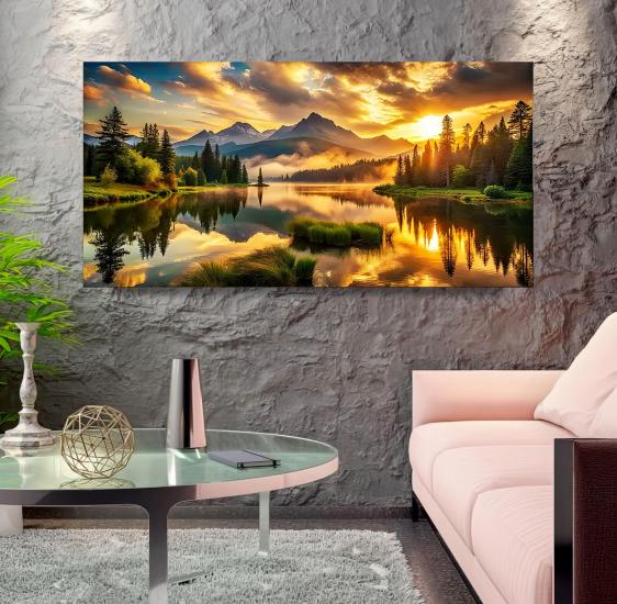 Gün Batımı Panoramik Kanvas Tablo