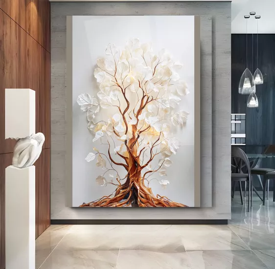 Hayat Ağacı Cam Tablo