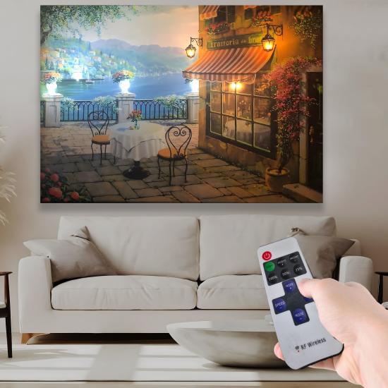 Ledli Uzaktan Kumandalı Manzara Kanvas Tablo