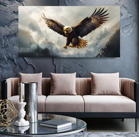 Kartal Panoramik Kanvas Tablo