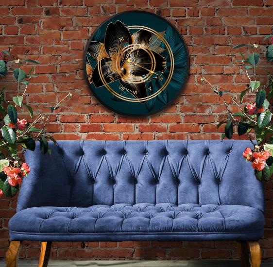 Kanvas (Ahşap) Duvar Saati - 50 cm