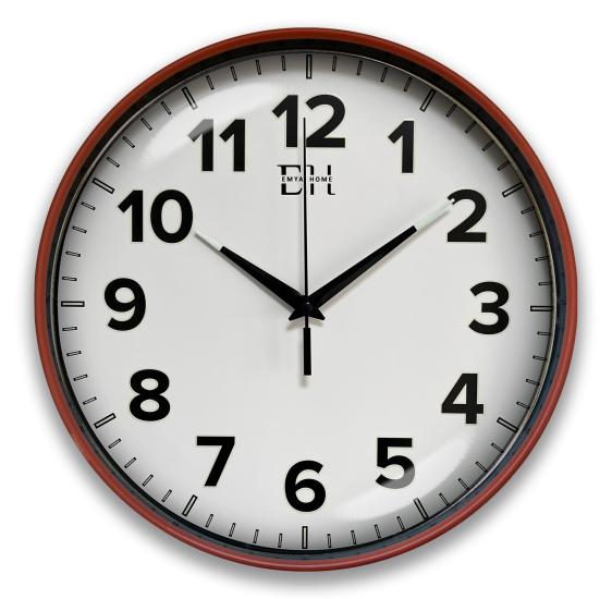 Kenar Fosforlu Duvar Saati Kiremit - 29 cm