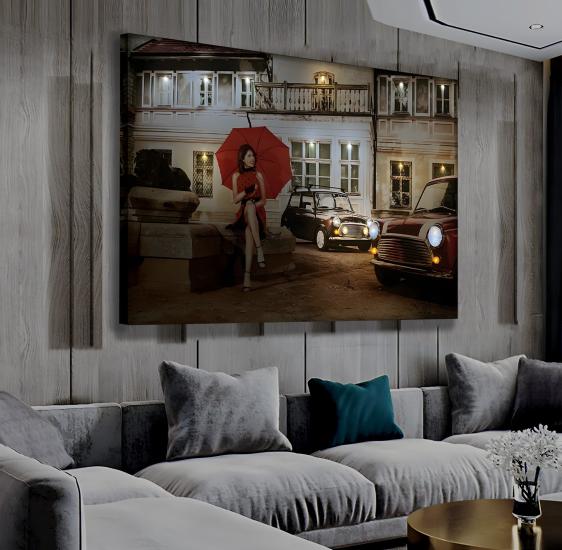 Led Işıklı Uzaktan Kumanda Tarihi Ev Kanvas Tablo