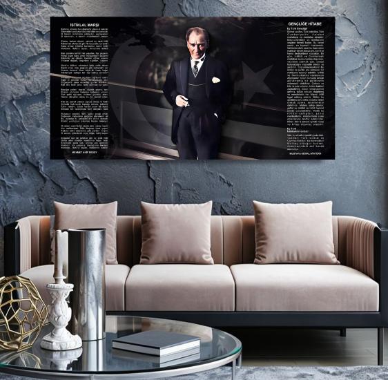 Atatürk Panoramik Kanvas Tablo