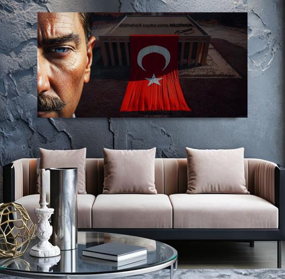 Atatürk Panoramik Kanvas Tablo