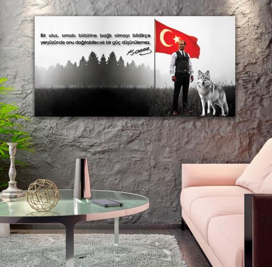 Atatürk Panoramik Kanvas Tablo