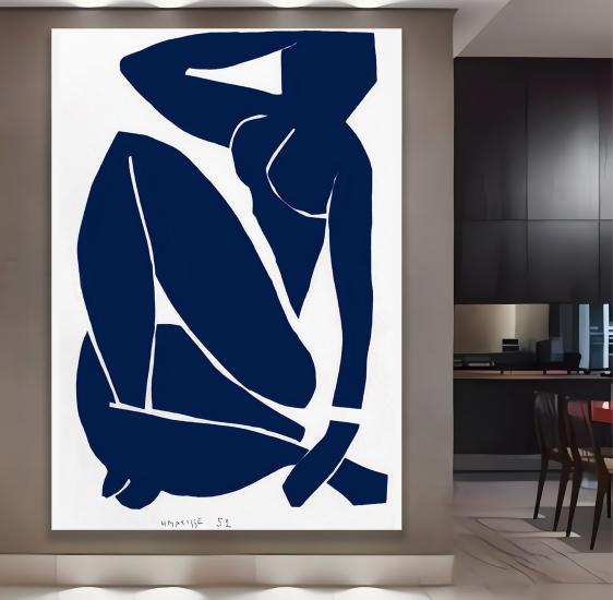 Nu Bleu III - 1952 Henri Matisse Kanvas Tablo