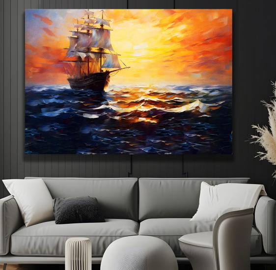 Yelkenliler Kanvas Tablo