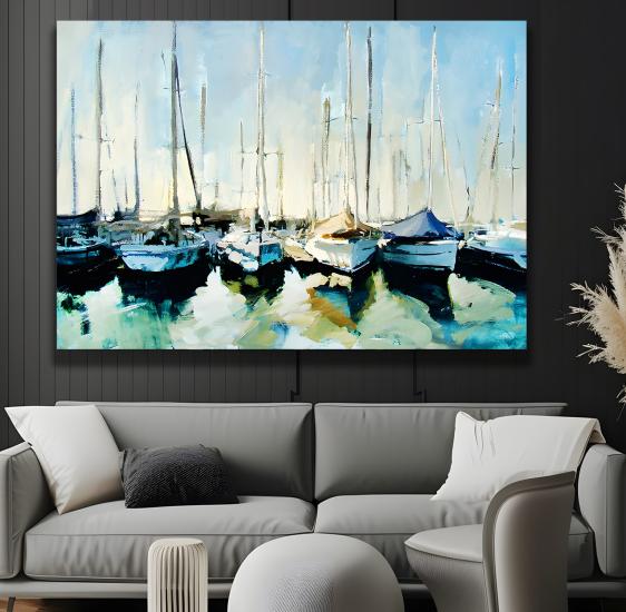 Yelkenliler Kanvas Tablo