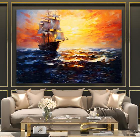 Yelkenliler Kanvas Tablo