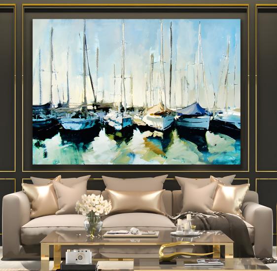 Yelkenliler Kanvas Tablo