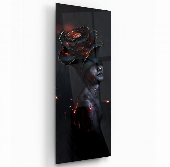 Siyahi Kadın Cam Tablo