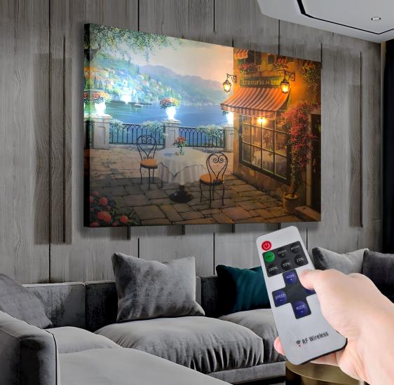 Ledli Uzaktan Kumandalı Manzara Kanvas Tablo