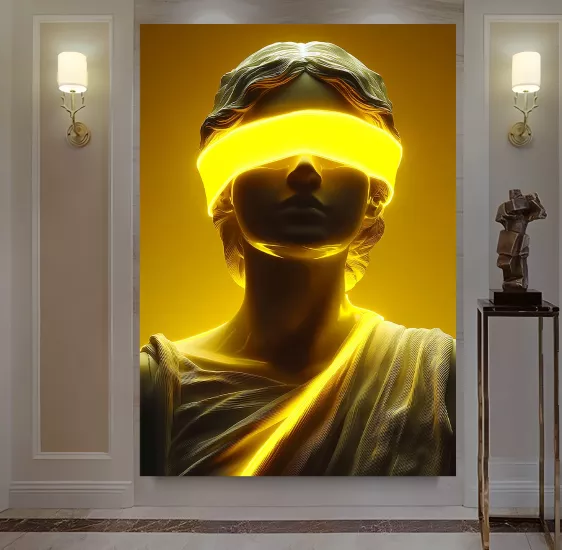 Led Işıklı Uzaktan Kumanda Heykel Kanvas Tablo
