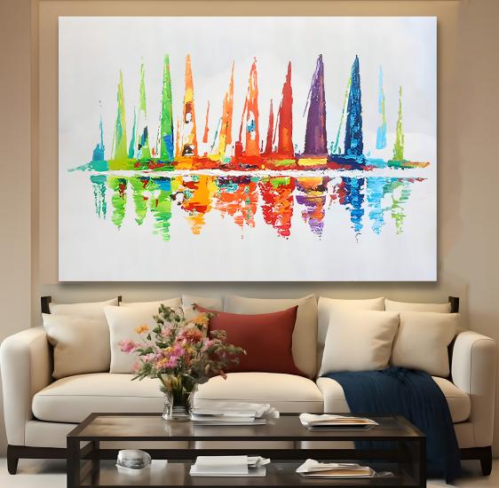 Yelkenliler Kanvas Tablo