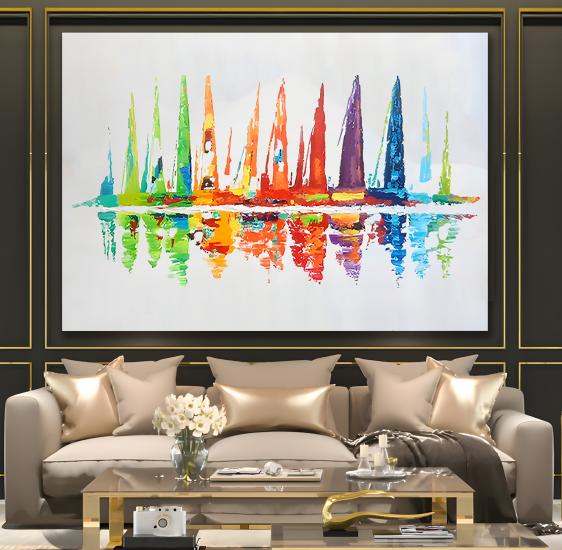 Yelkenliler Kanvas Tablo