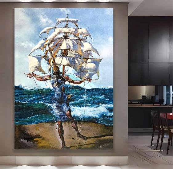 Salvador Dali - The Ship (1942) Kanvas Tablo