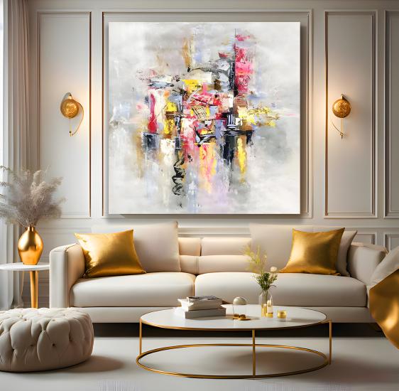 Soyut Desen Kanvas Tablo