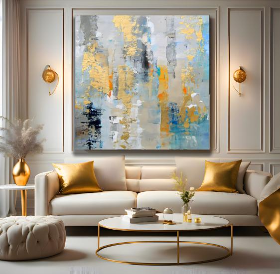 Soyut Desen Kanvas Tablo