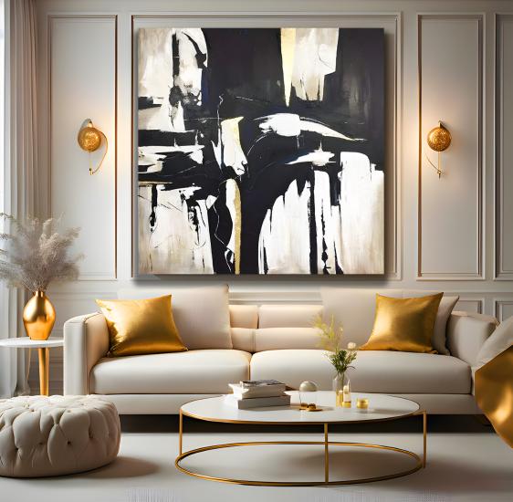 Soyut Desen Kanvas Tablo